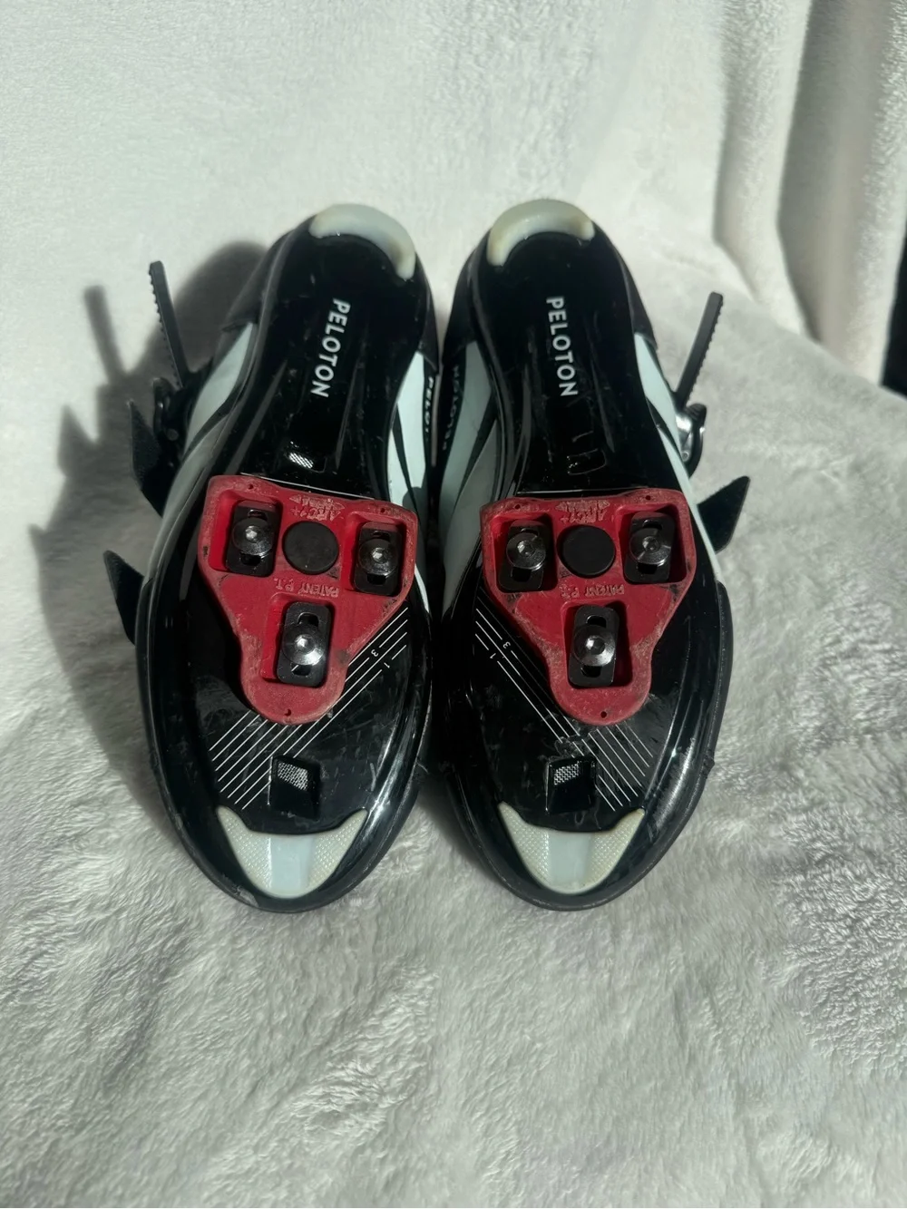 Peloton Black and Red Women's Cycling Shoes with Buckle Closure EU Size 40